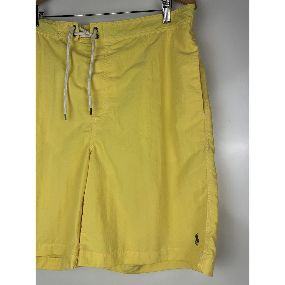 Polo Ralph Lauren Men's 8.5 Inch Kailua Classic Fit Swim Trunks Yellow Shorts XL - Picture 5 of 10